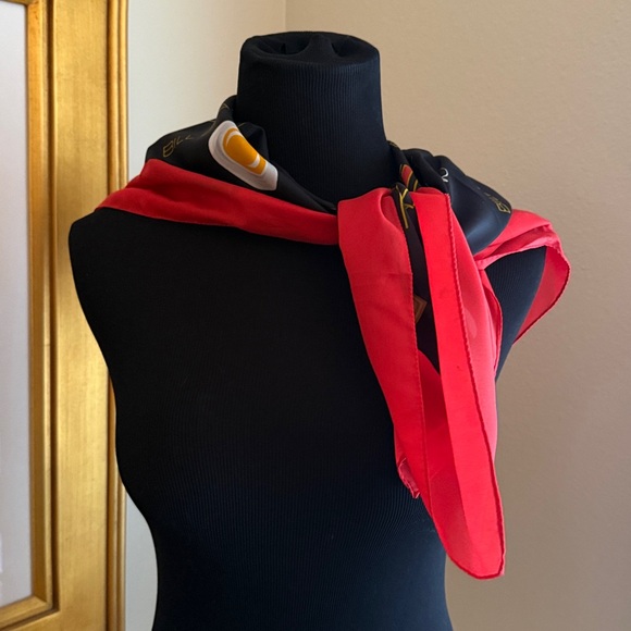 Vintage Bill Blass Perfume Basic Black Scarf - Picture 6 of 7